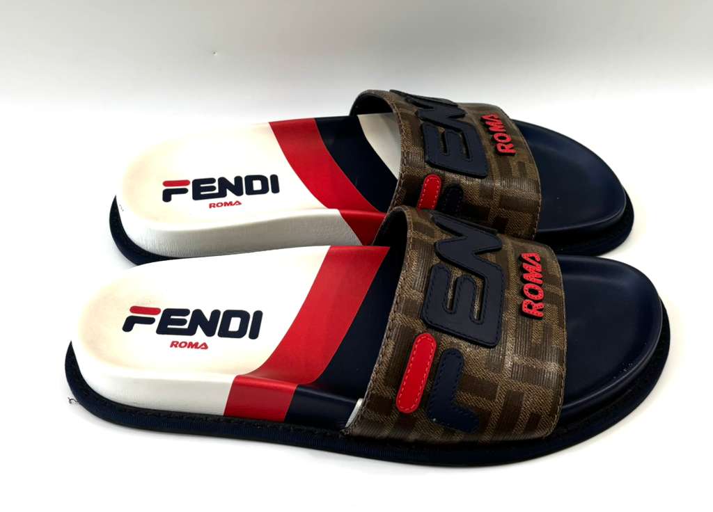 FENDI X FILA COLLAB SLIDES – Caroline's Fashion Luxuries