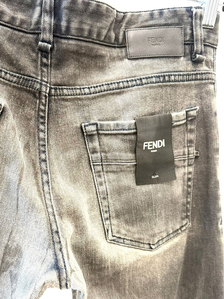FENDI X KARL LAGERFIELD STRAIGHT LEG JEANS