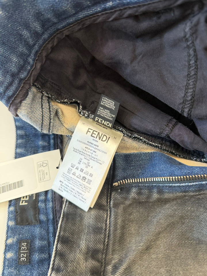 FENDI X KARL LAGERFIELD STRAIGHT LEG JEANS