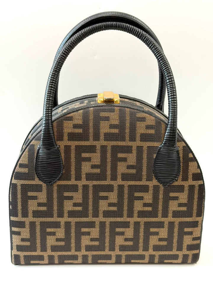 FENDI ZUCCA CANVAS HANDBAG