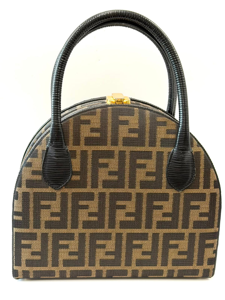 FENDI ZUCCA CANVAS HANDBAG