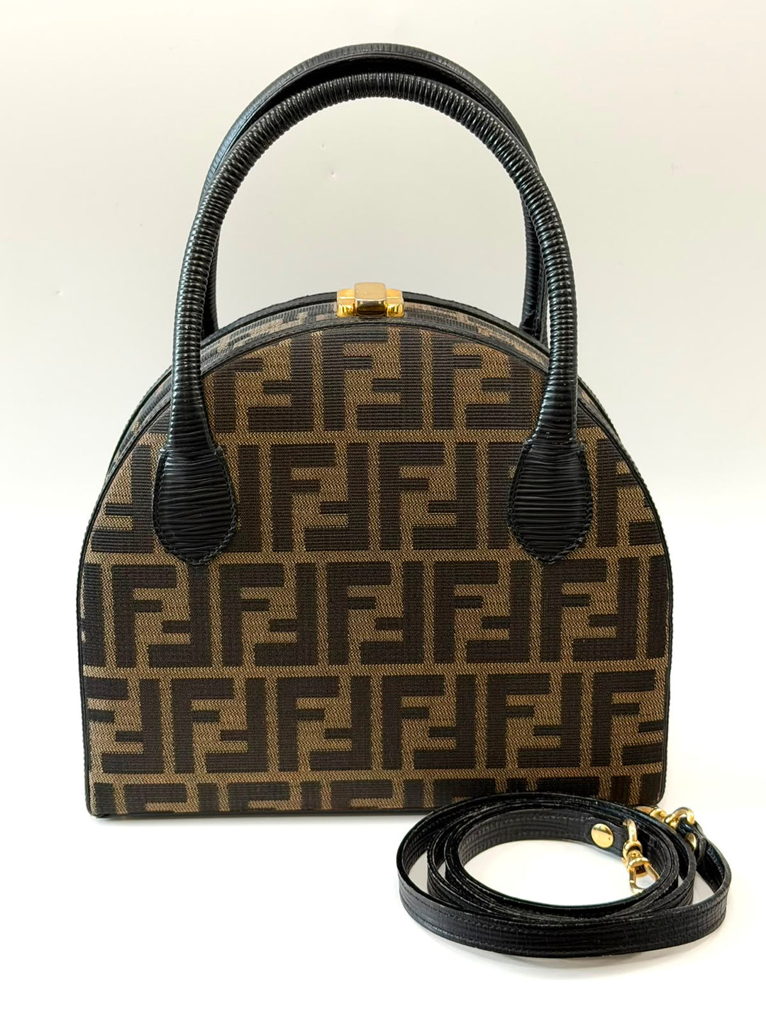 FENDI ZUCCA CANVAS HANDBAG