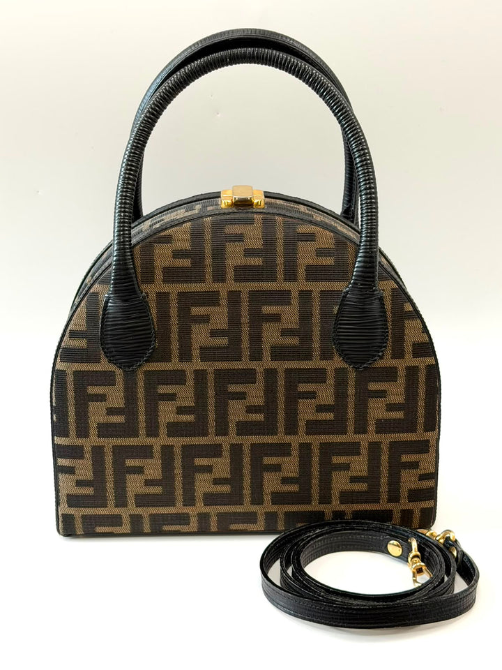 FENDI ZUCCA CANVAS HANDBAG