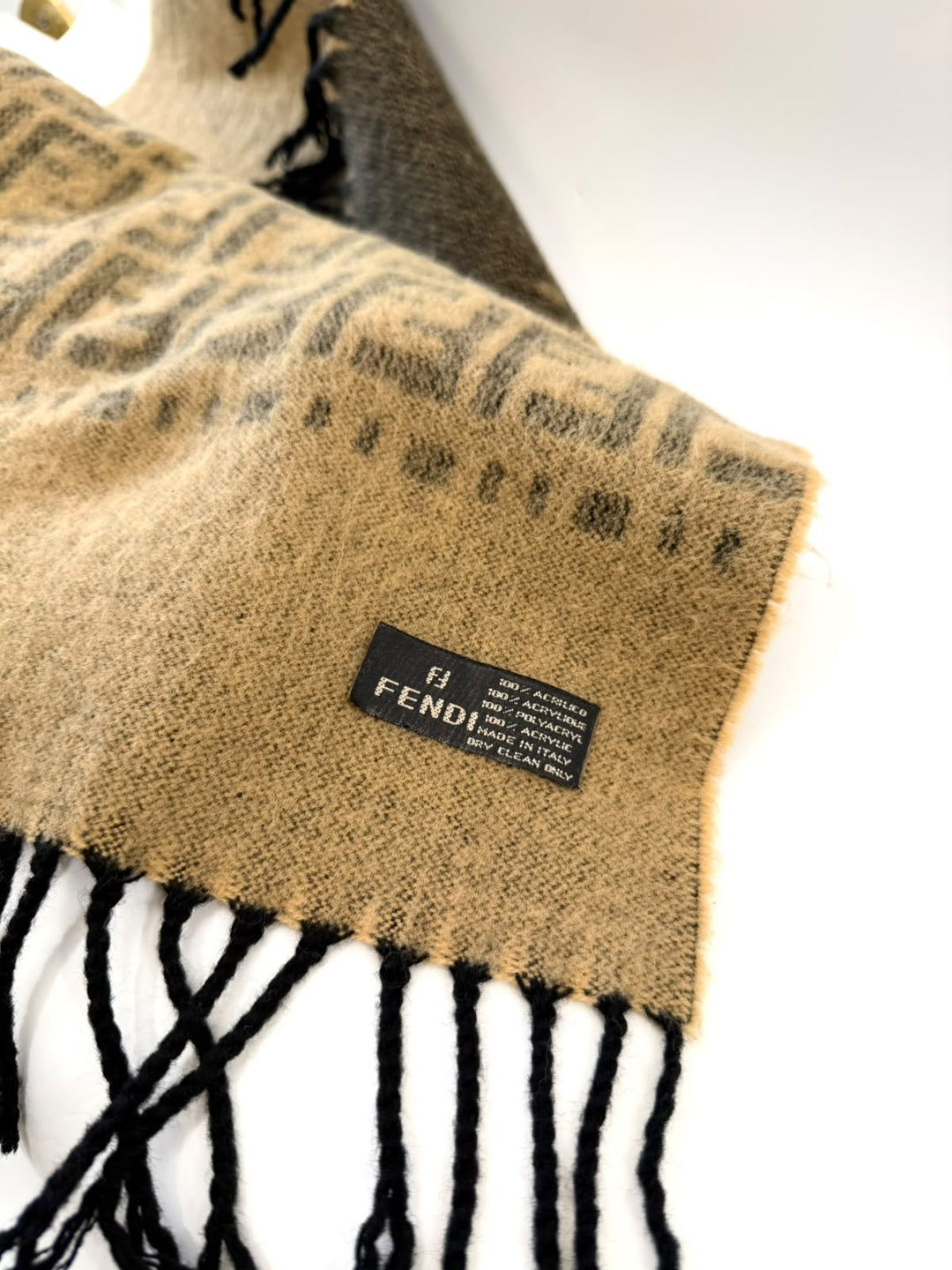 FENDI ZUCCA WOOL SCARF