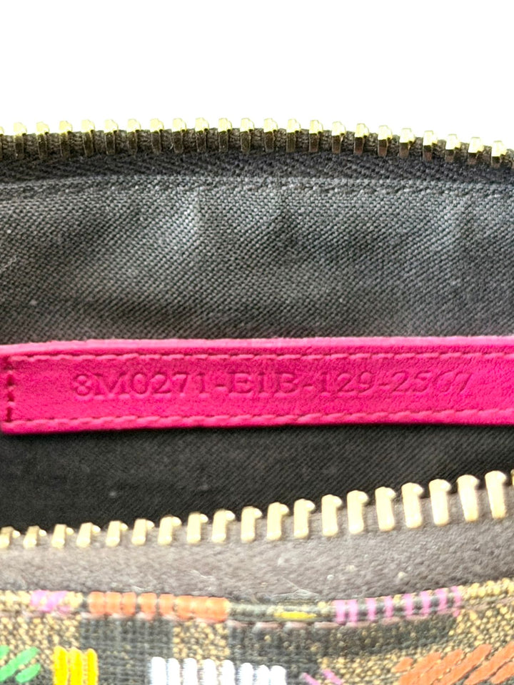 FENDI ZUCCHINO SPALMATI FF MULTICOLOR CHAIN POCHETTE BAG