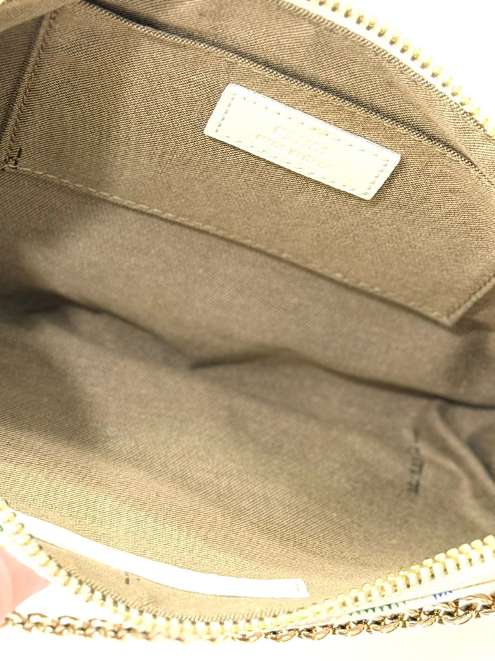 FENDI ZUCCHINO SPALMATI FF MULTICOLOR CHAIN POCHETTE BAG