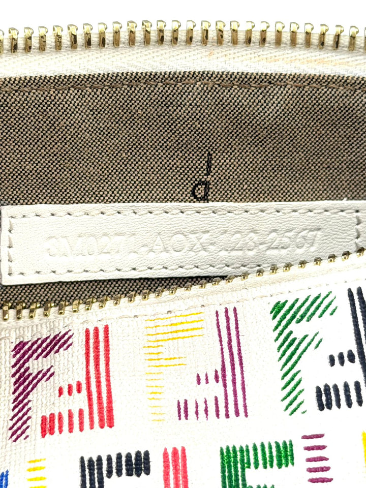 FENDI ZUCCHINO SPALMATI FF MULTICOLOR CHAIN POCHETTE BAG