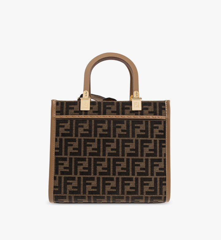 FENDI SUNSHINE SMALL FF JACQUARD HANDBAG