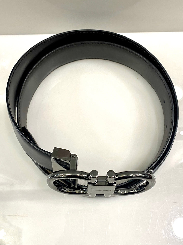 SALVATORE FERRAGAMO DOUBLE GANCIO REVERSIBLE BELT
