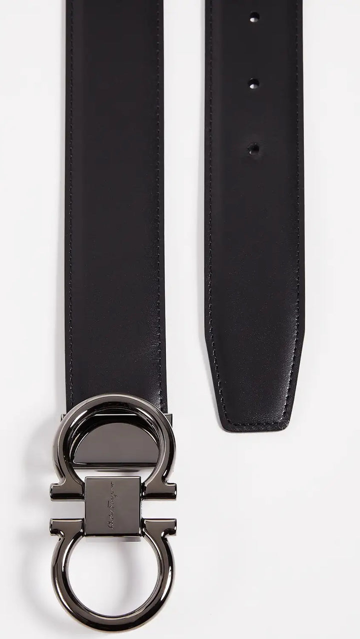 SALVATORE FERRAGAMO DOUBLE GANCIO REVERSIBLE BELT