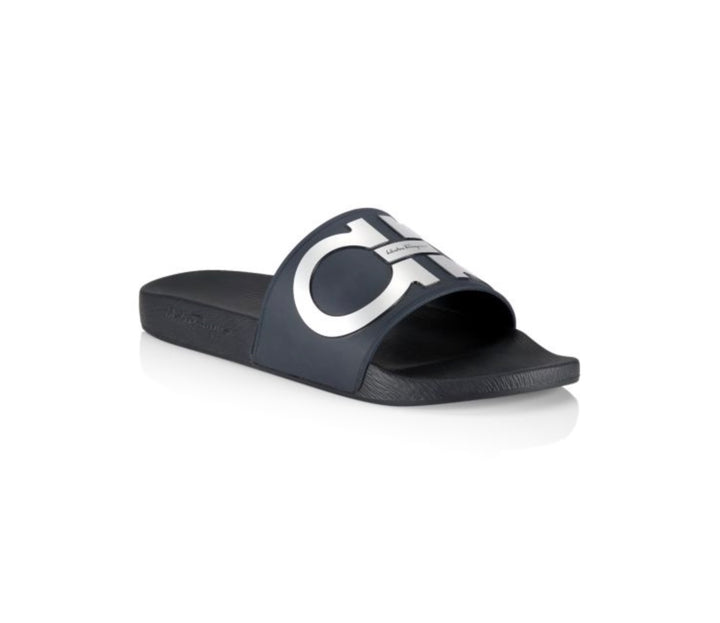 FERRAGAMO GROOVE GANCINI POOL SLIDES