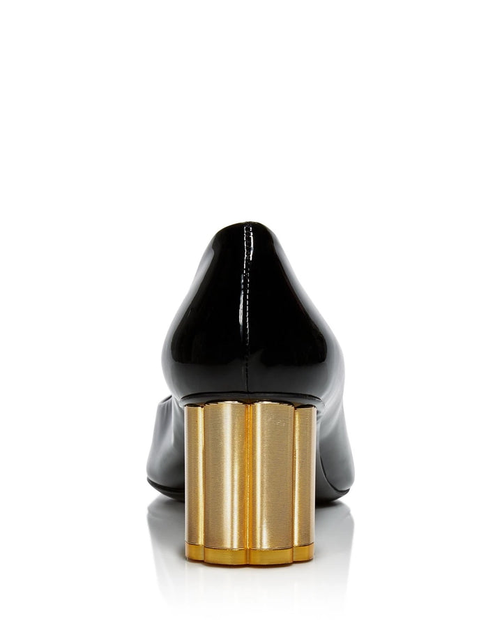 FERRAGAMO LUCCA 55 PATENT LEATHER PUMPS