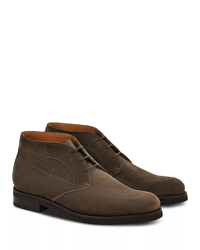 SALVATORE FERRAGAMO SUEDE CHUKKA BOOTS