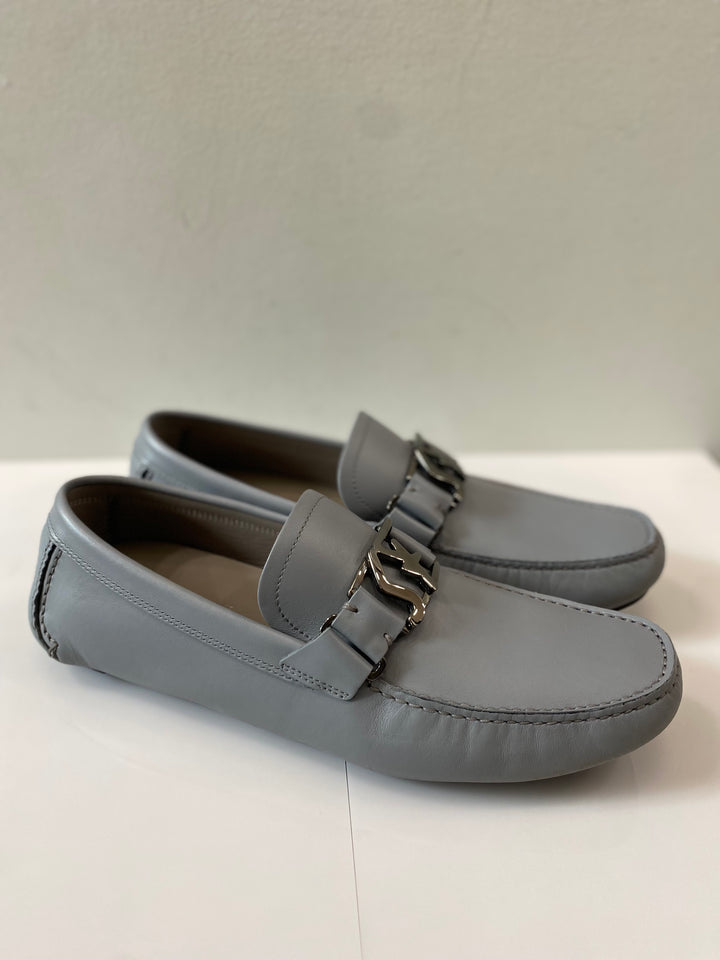 SALVATORE FERRAGAMO SF BUCKLE ROUND TOE LOAFERS