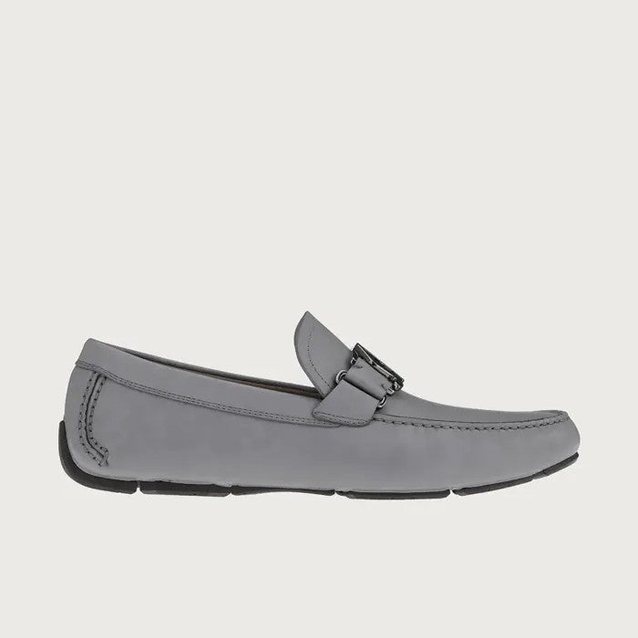 SALVATORE FERRAGAMO SF BUCKLE ROUND TOE LOAFERS