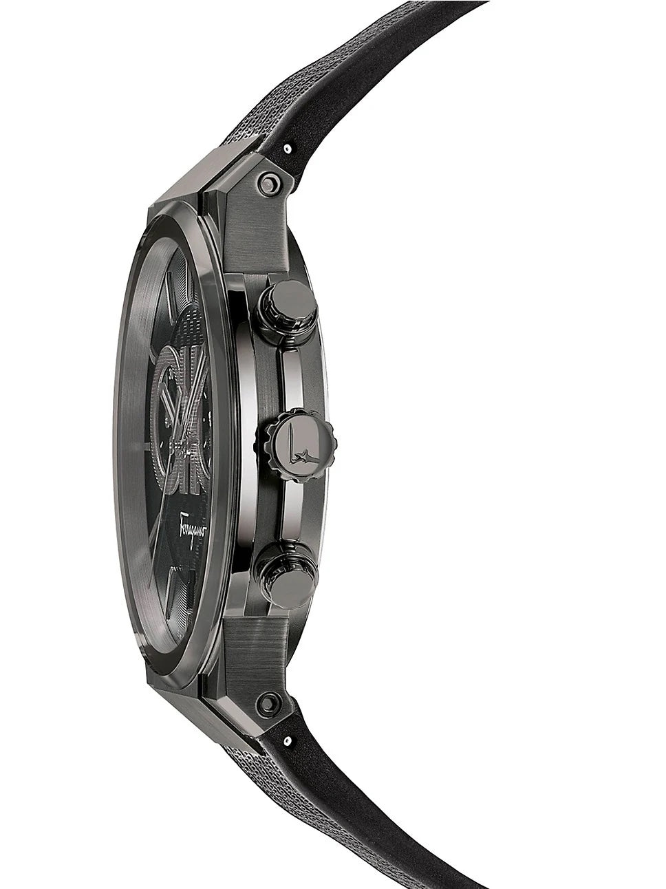 SALVATORE FERRAGAMO SAPPHIRE CHRONO BLACK IP WATCH