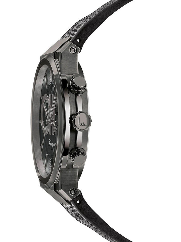 SALVATORE FERRAGAMO SAPPHIRE CHRONO BLACK IP WATCH