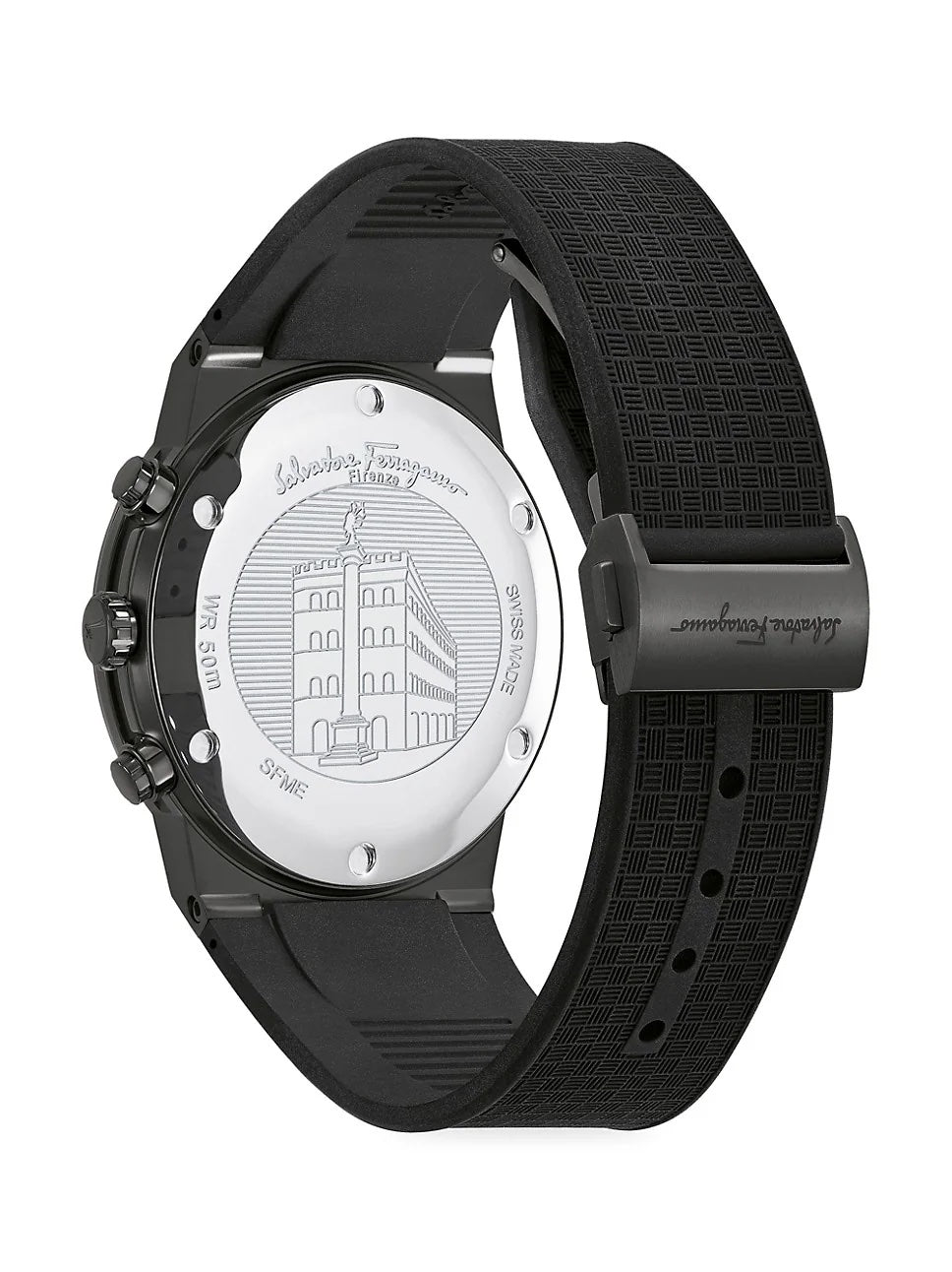 SALVATORE FERRAGAMO SAPPHIRE CHRONO BLACK IP WATCH