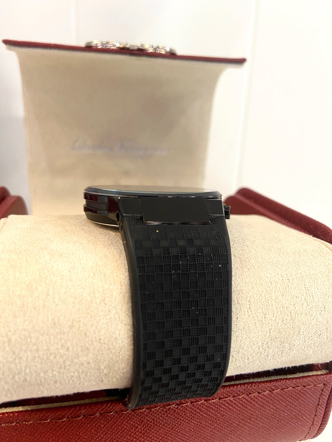 SALVATORE FERRAGAMO SAPPHIRE CHRONO BLACK IP WATCH