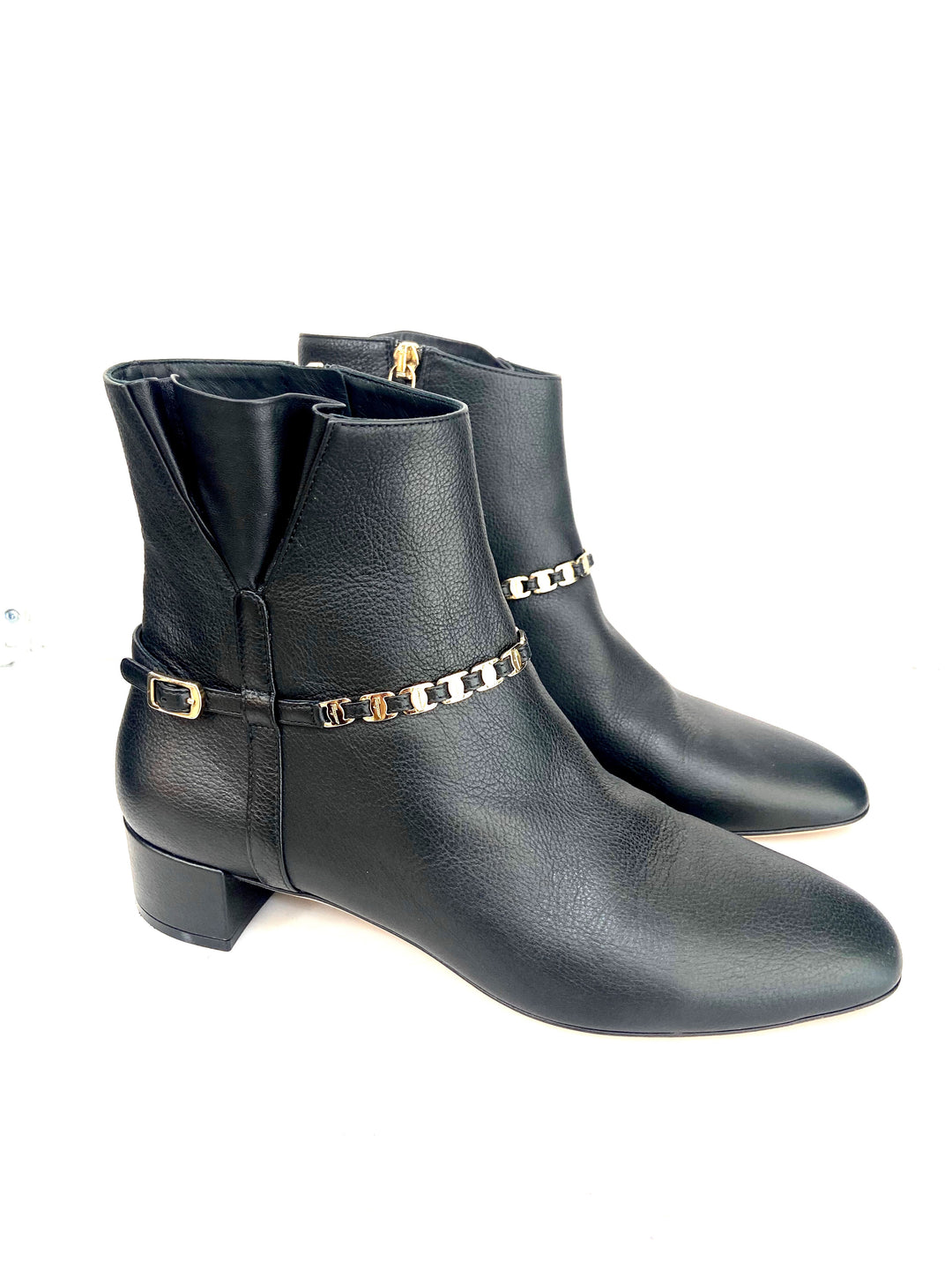 SALVATORE FERRAGAMO TINO EMBELLISHED LEATHER ANKLE BOOTS