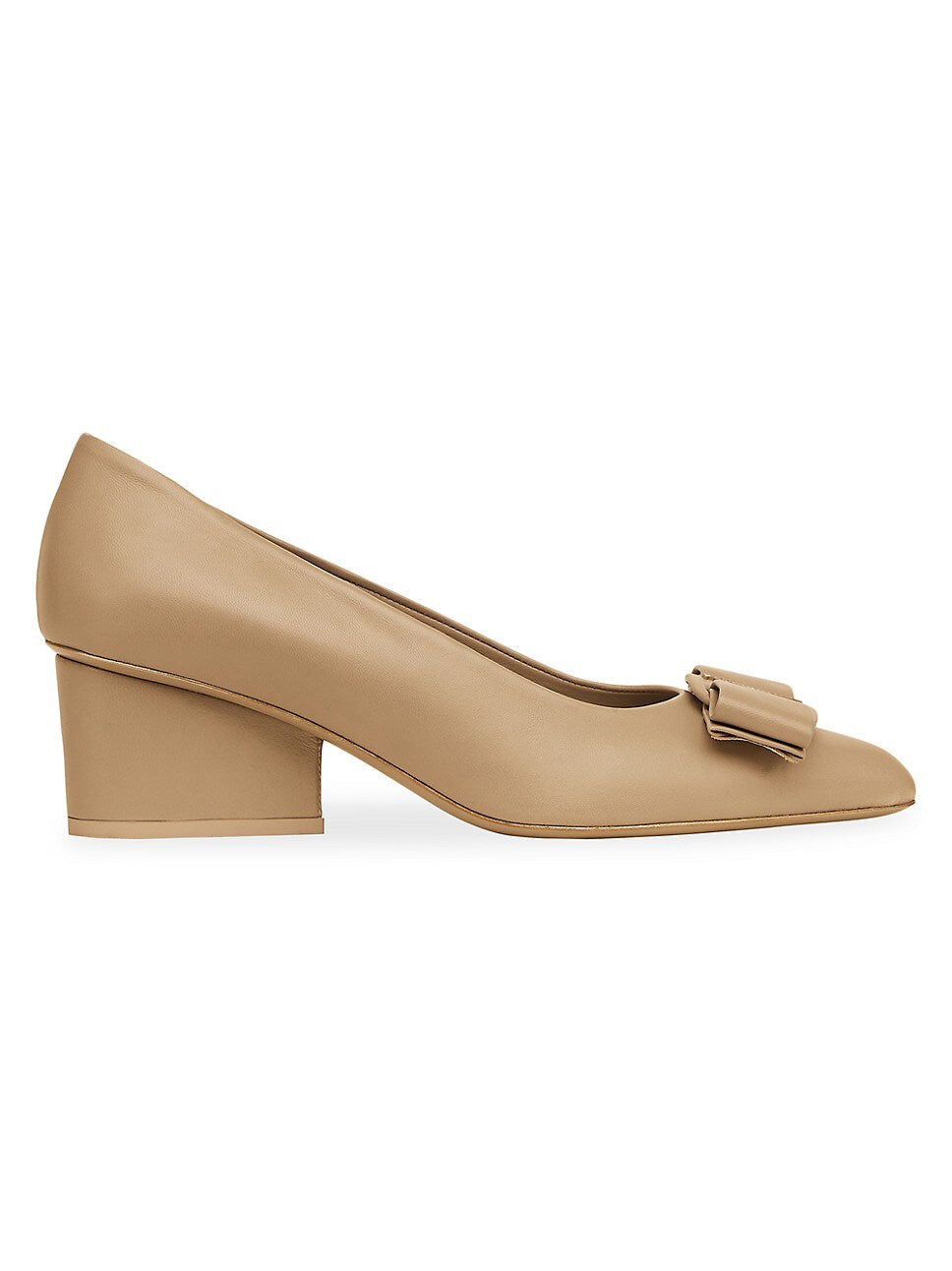 SALVATORE FERRAGAMO VIVA BOW LEATHER PUMPS