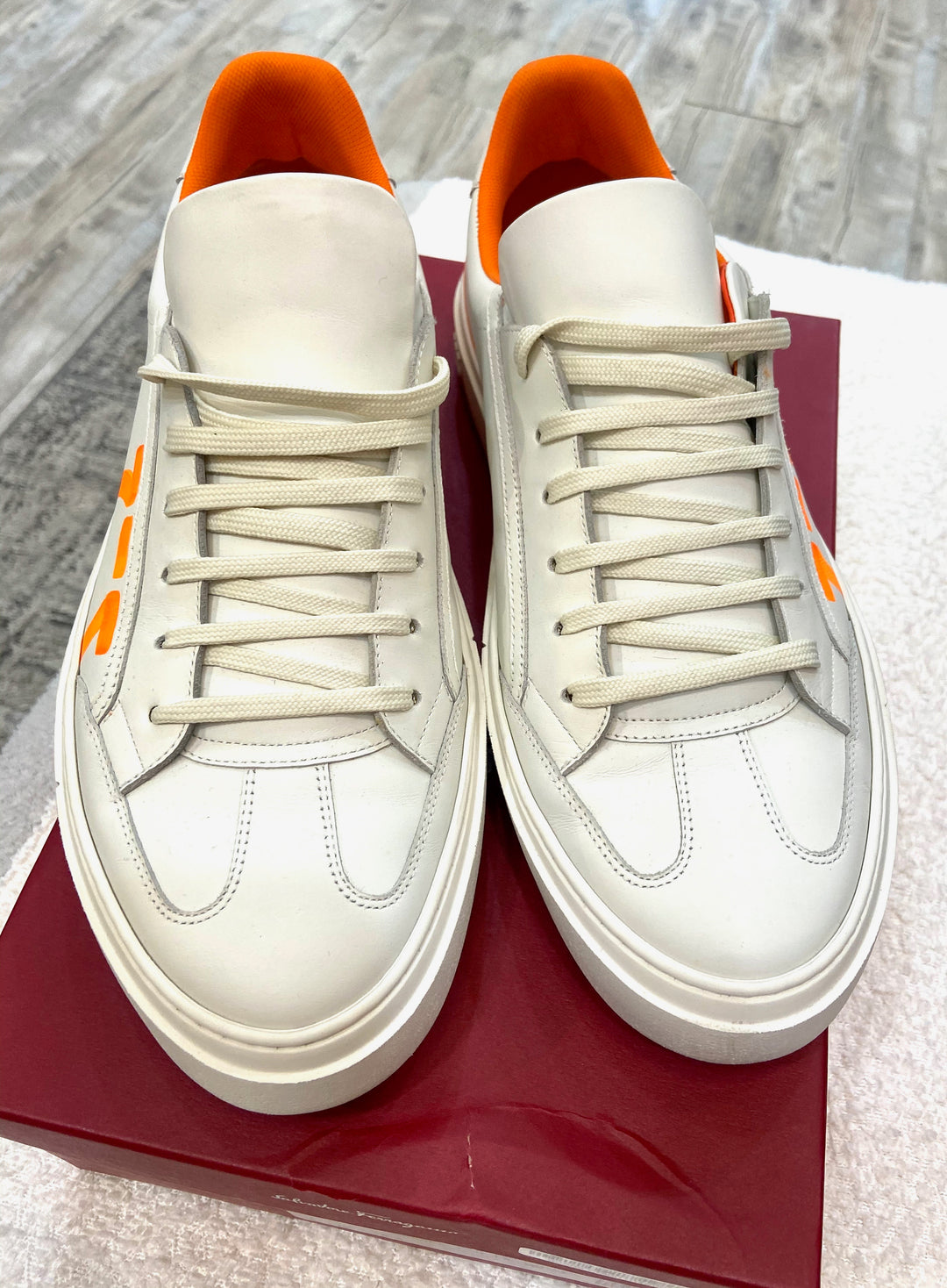 SALVATORE FERRAGAMO ARWIN CALFSKIN LEATHER SNEAKERS