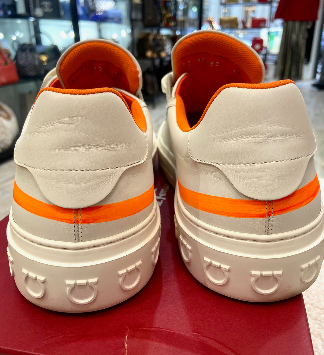 SALVATORE FERRAGAMO ARWIN CALFSKIN LEATHER SNEAKERS – Caroline's
