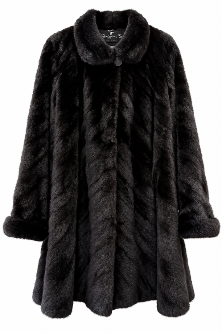 FLEMINGTON FUR BLACK SWING COAT