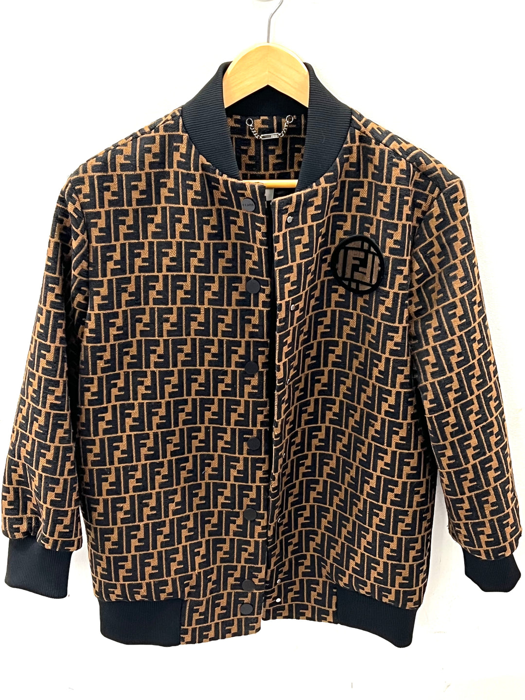 FENDI FF LOGO VELVET JACKET