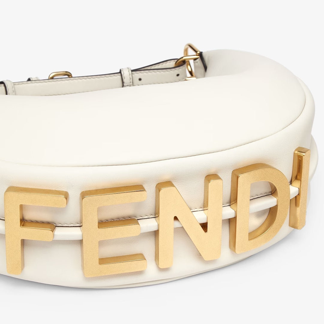 FENDI FENDIGRAPHY SMALL CALFSKIN LEATHER SHOULDER BAG