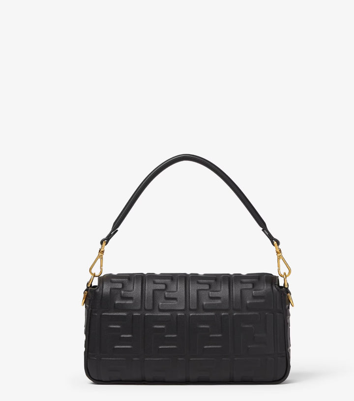 FENDI FF 1974 EMBOSSED NAPPA LEATHER LARGE BAGUETTE BAG