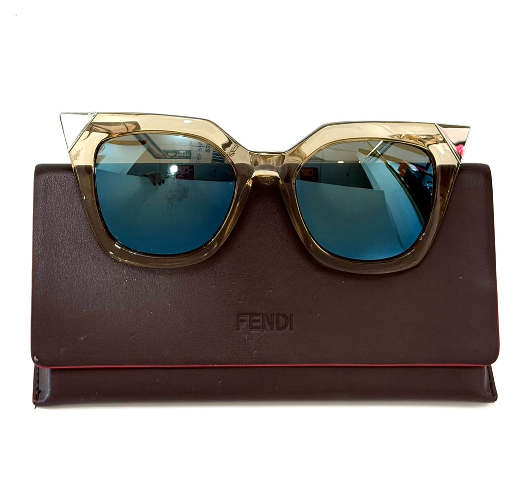 FENDI TORTOISESHELL IRIDIA CAT-EYE SUNGLASSES