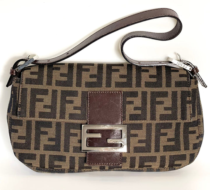 FENDI FF ZUCCA BAGUETTE SHOULDER BAG