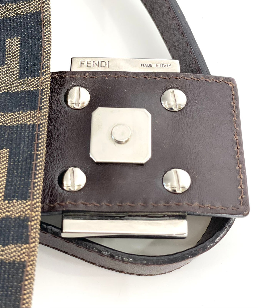 FENDI FF ZUCCA BAGUETTE SHOULDER BAG