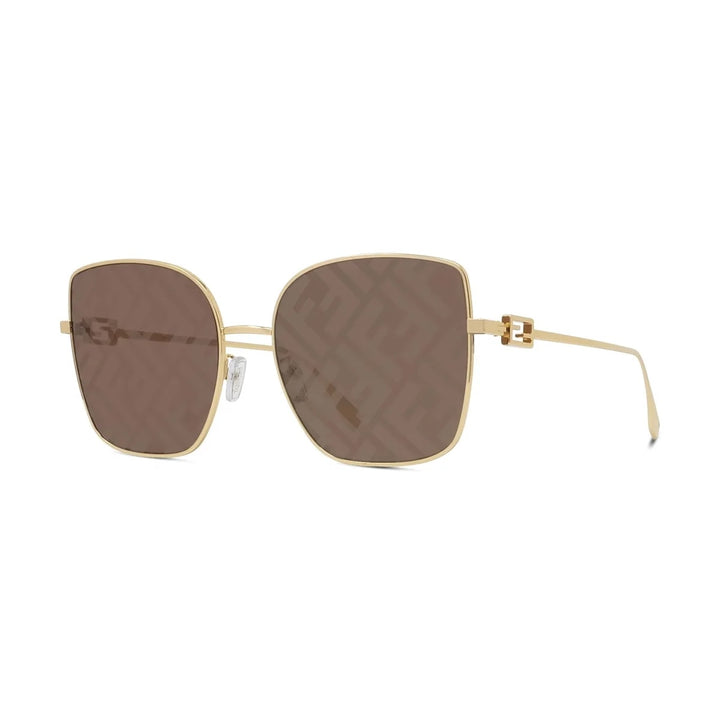 FENDI METAL FF BAGUETTE SQUARE SUNGLASSES