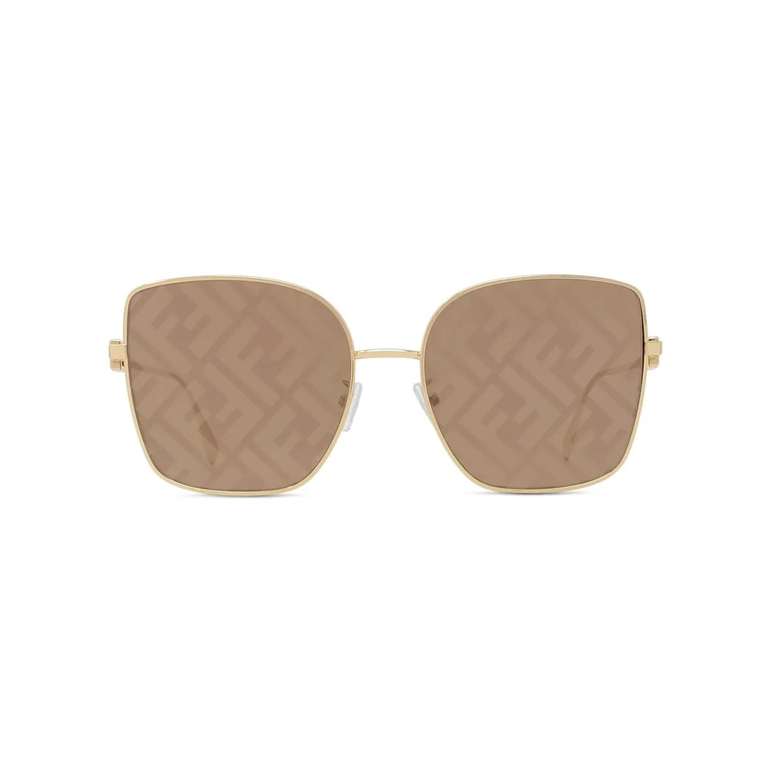 FENDI METAL FF BAGUETTE SQUARE SUNGLASSES