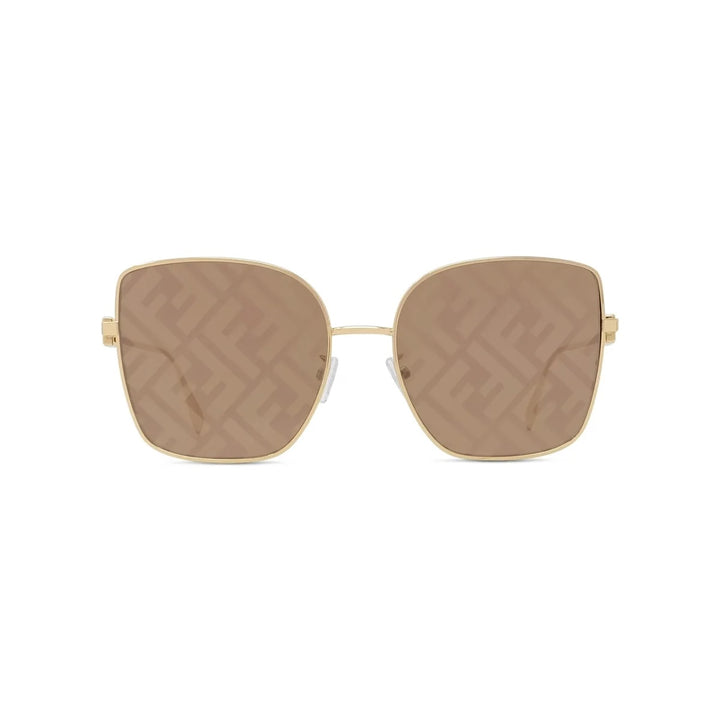 FENDI METAL FF BAGUETTE SQUARE SUNGLASSES