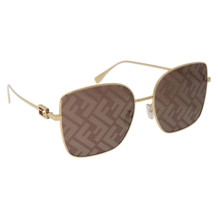 FENDI METAL FF BAGUETTE SQUARE SUNGLASSES