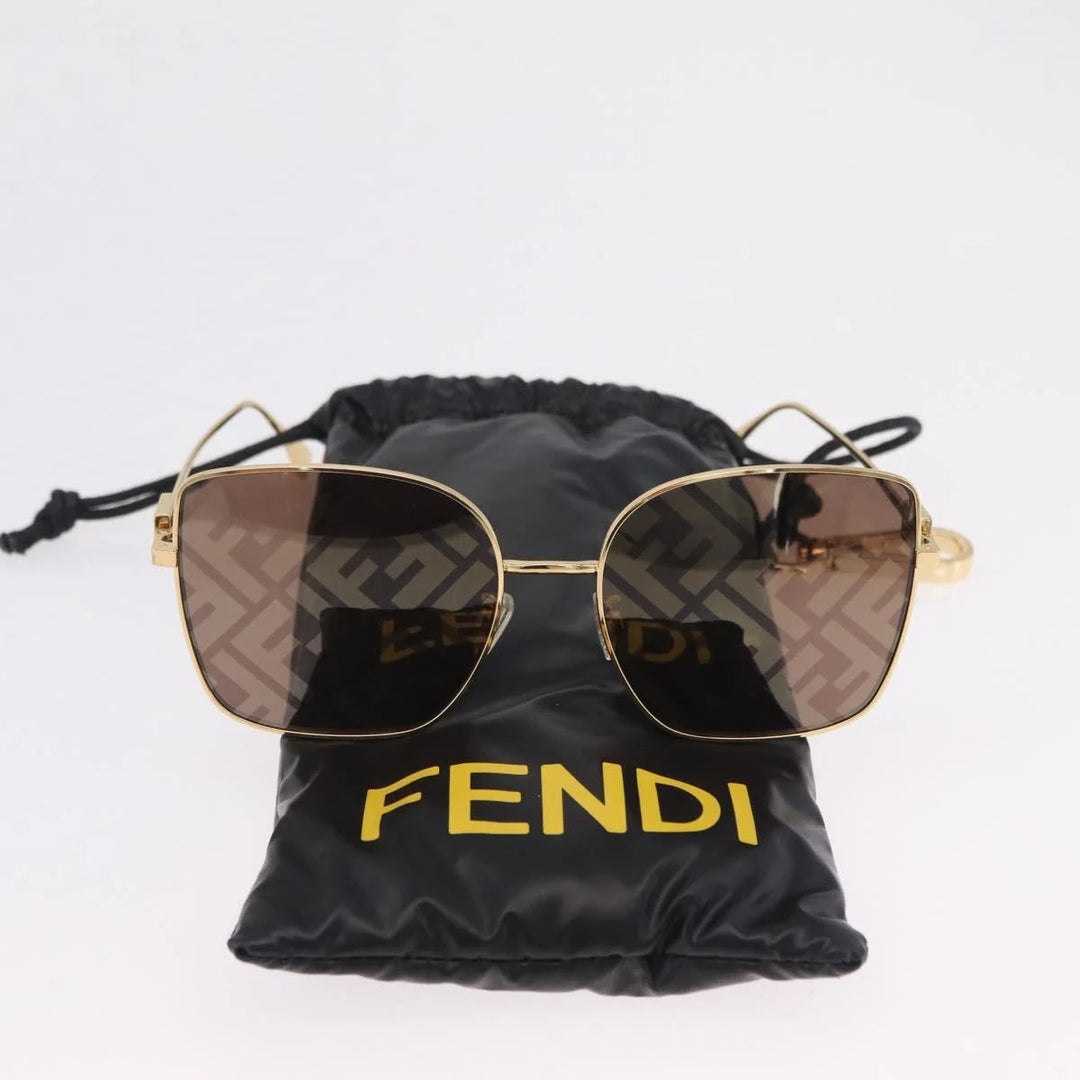 FENDI METAL FF BAGUETTE SQUARE SUNGLASSES
