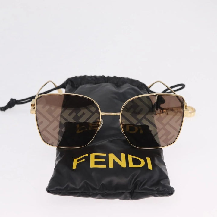 FENDI METAL FF BAGUETTE SQUARE SUNGLASSES