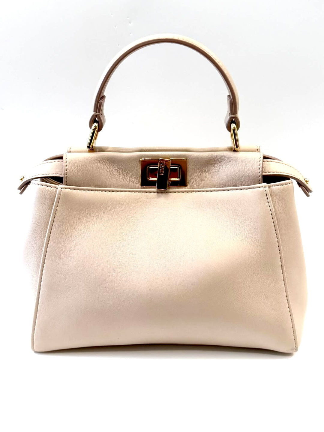 FENDI PEEKABOO® MINI DOVE CALFSKIN LEATHER SHOULDER BAG