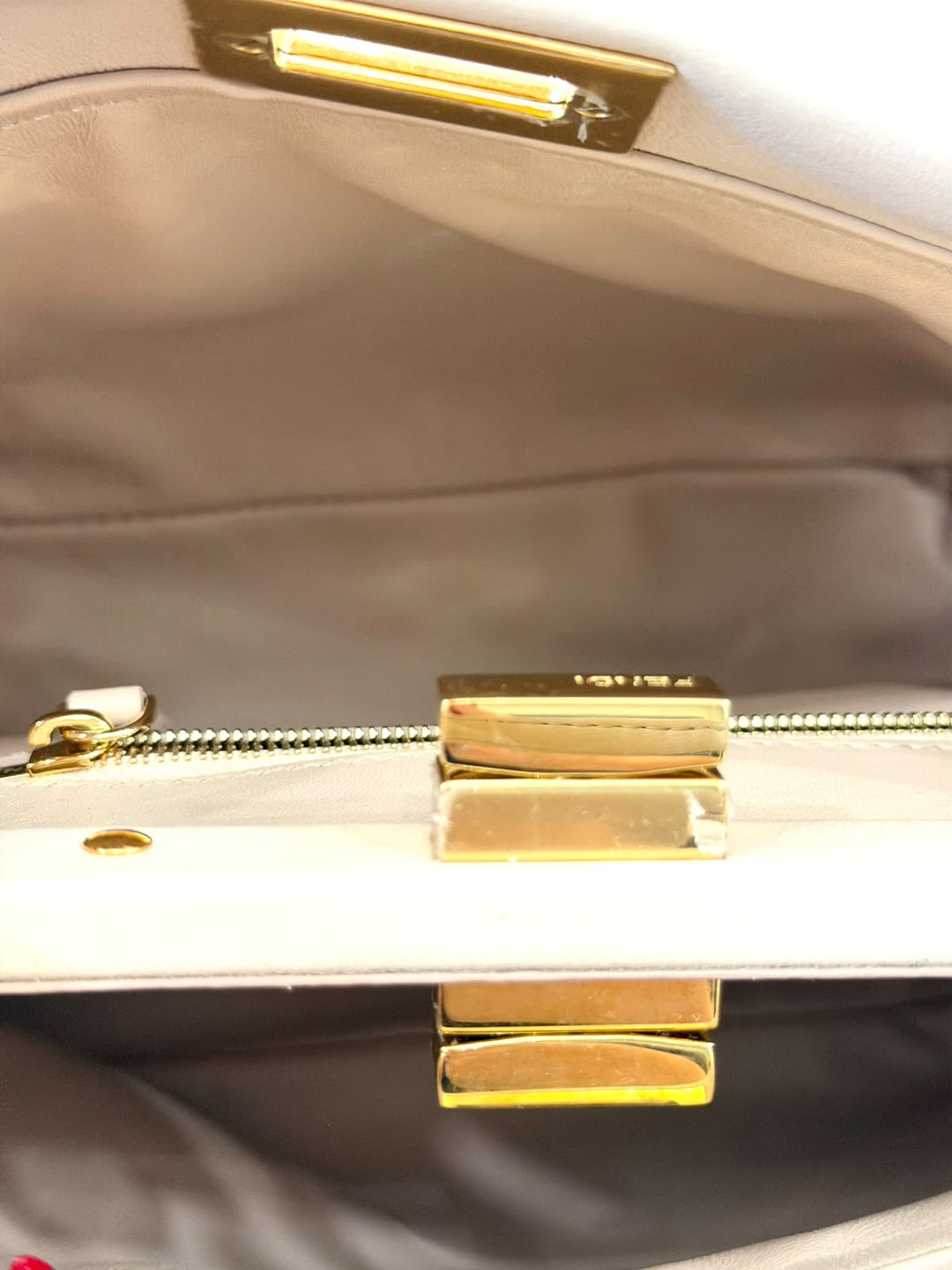 FENDI PEEKABOO® MINI DOVE CALFSKIN LEATHER SHOULDER BAG