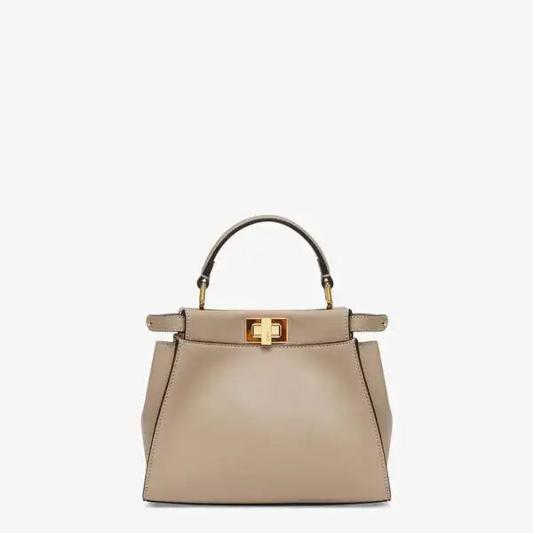 FENDI PEEKABOO® MINI DOVE CALFSKIN LEATHER SHOULDER BAG