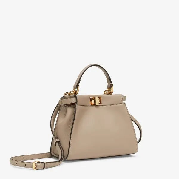 FENDI PEEKABOO® MINI DOVE CALFSKIN LEATHER SHOULDER BAG