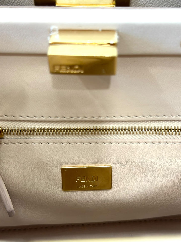 FENDI PEEKABOO® MINI DOVE CALFSKIN LEATHER SHOULDER BAG