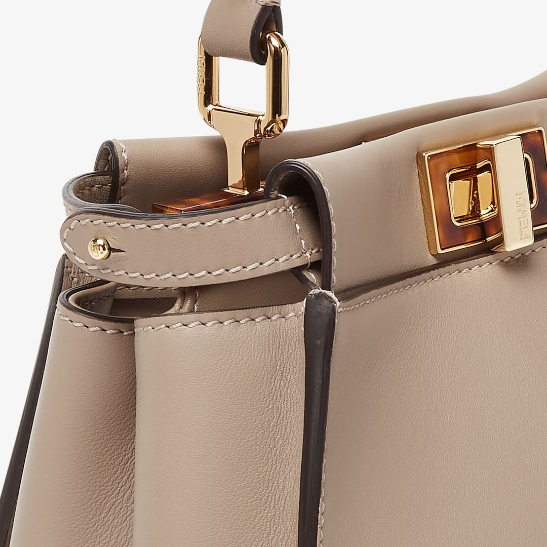 FENDI PEEKABOO® MINI DOVE CALFSKIN LEATHER SHOULDER BAG