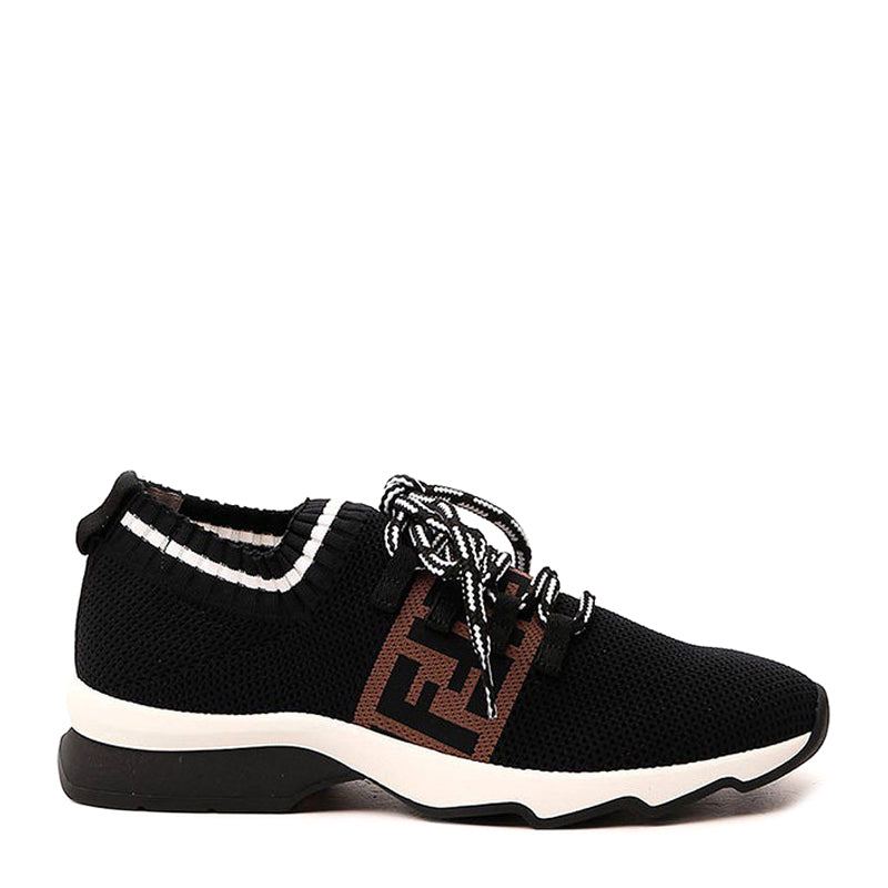 FENDI LOW KNIT FABRIC FF ROCKOKO LOW TOP SNEAKERS