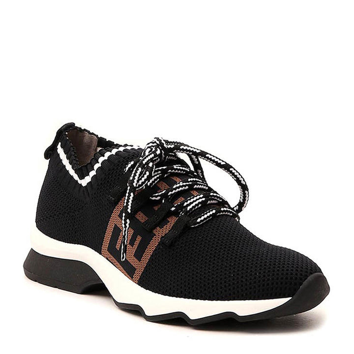 FENDI LOW KNIT FABRIC FF ROCKOKO LOW TOP SNEAKERS