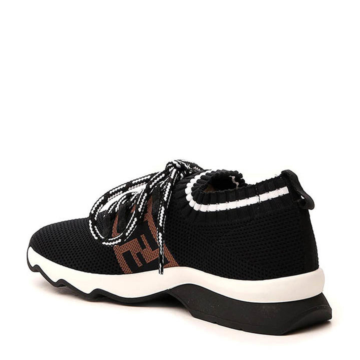FENDI LOW KNIT FABRIC FF ROCKOKO LOW TOP SNEAKERS