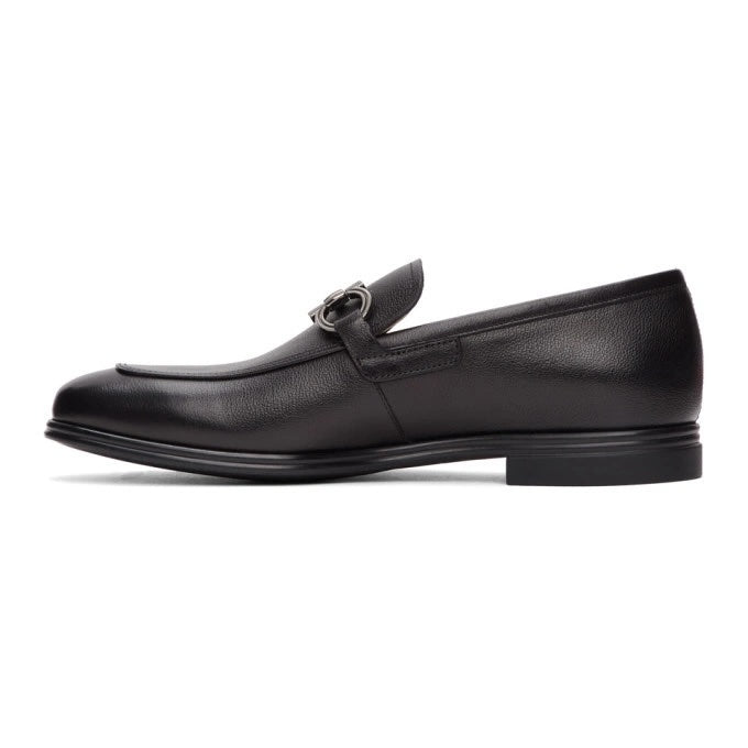 FERRAGAMO AVRIL TWO-TONE GANCINI BIT CALFSKIN LEATHER LOAFERS